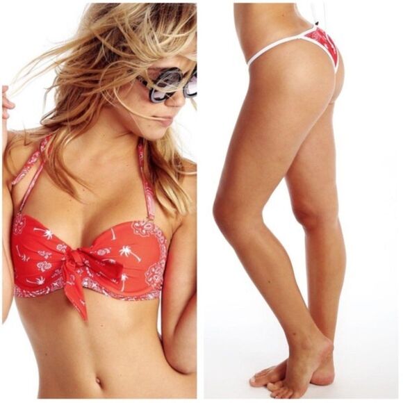Wildfox Other - Wildfox La Bandita Paisley & Palm Trees Bikini NEW